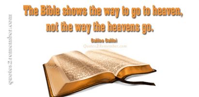 The Bible shows the way…