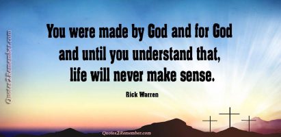 You were made by God…