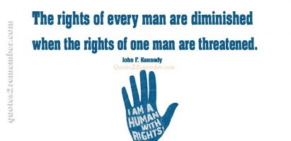 The rights of every man…