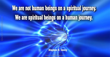 We are not human beings on…