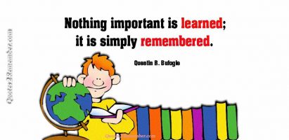 Nothing important is learned…