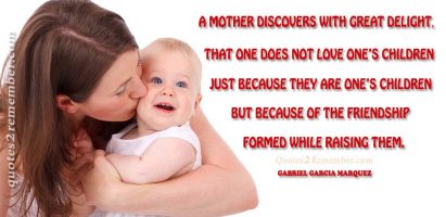 A mother discovers with great delight…