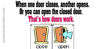 When one door closes…
