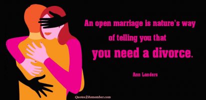 An open marriage is nature’s way…