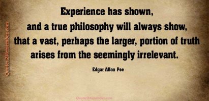 Experience has shown…