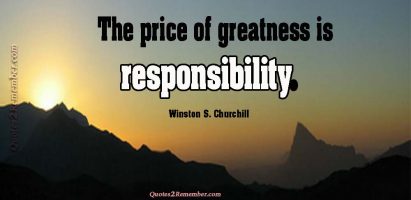 The price of greatness…