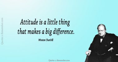 Attitude is a little thing…