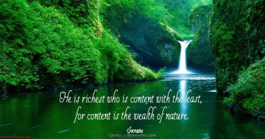 He is richest who is content…