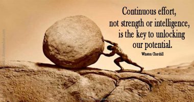 Continuous effort – not strength…