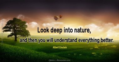 Look deep into nature…