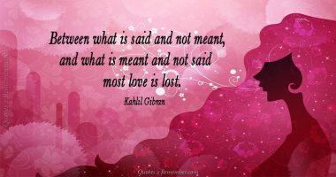 Between what is said and not meant…