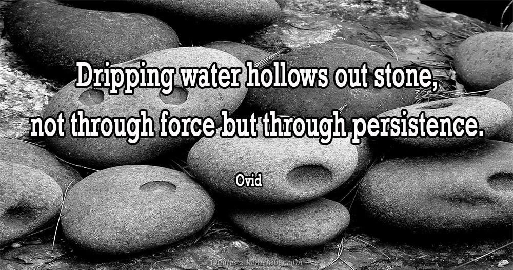 Dripping water hollows out… – Quotes 2 Remember